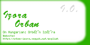 izora orban business card